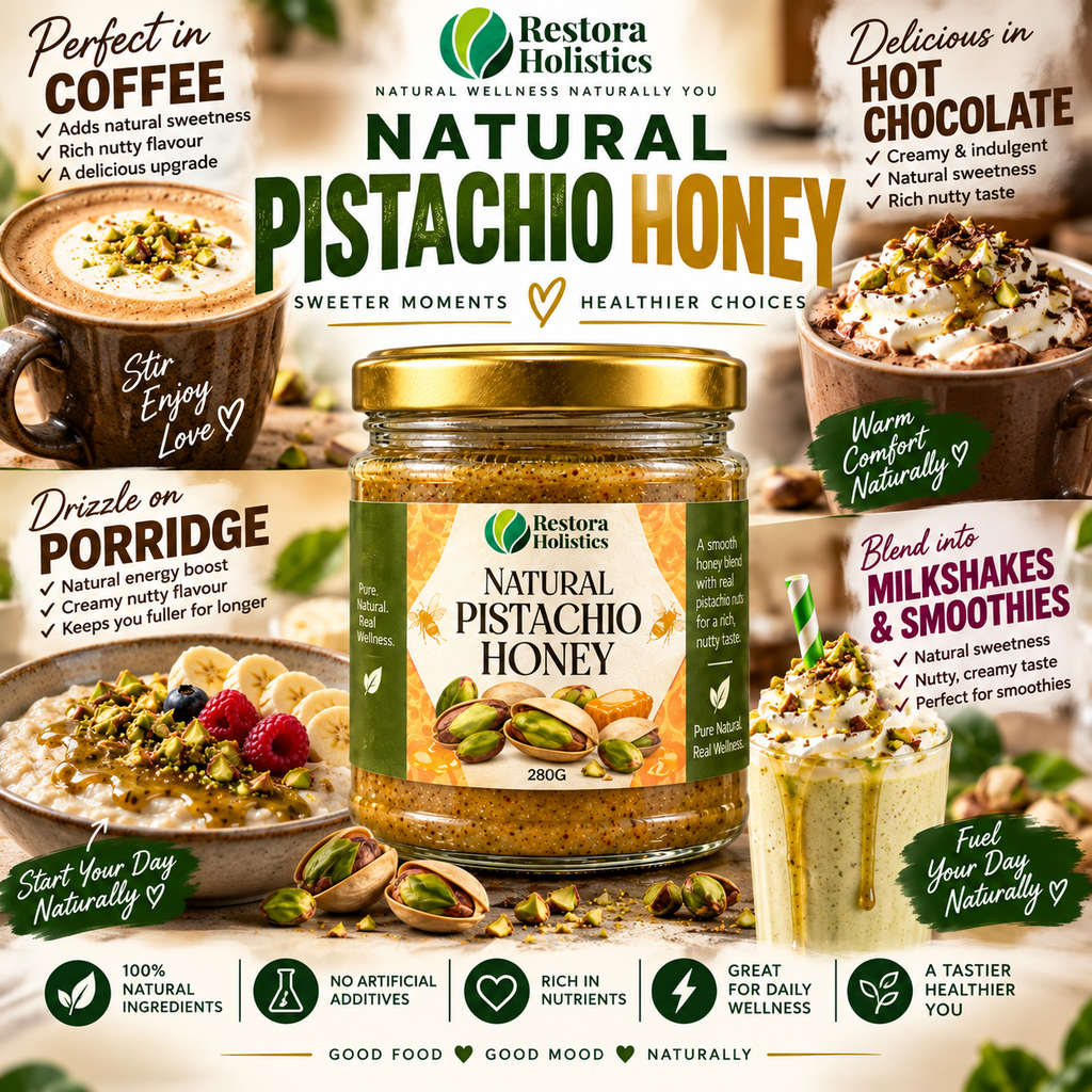 Pistachio Honey – Creamy Nutty Honey with Cinnamon, Vanilla & Nutmeg