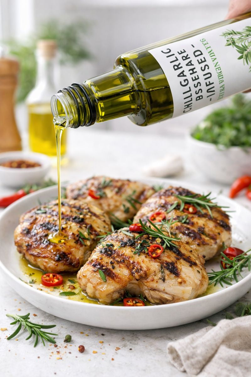 Chilli Garlic Rosemary Infused Extra Virgin Olive Oil
