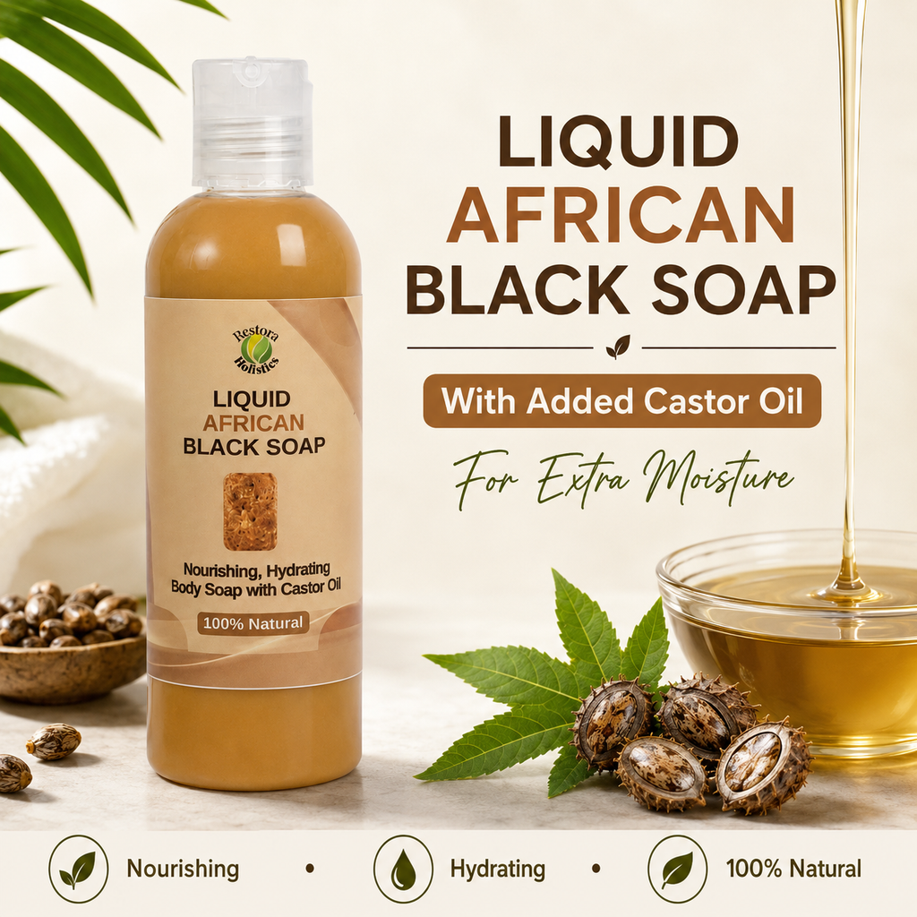 Liquid Raw African Soap  - With Castor Oil