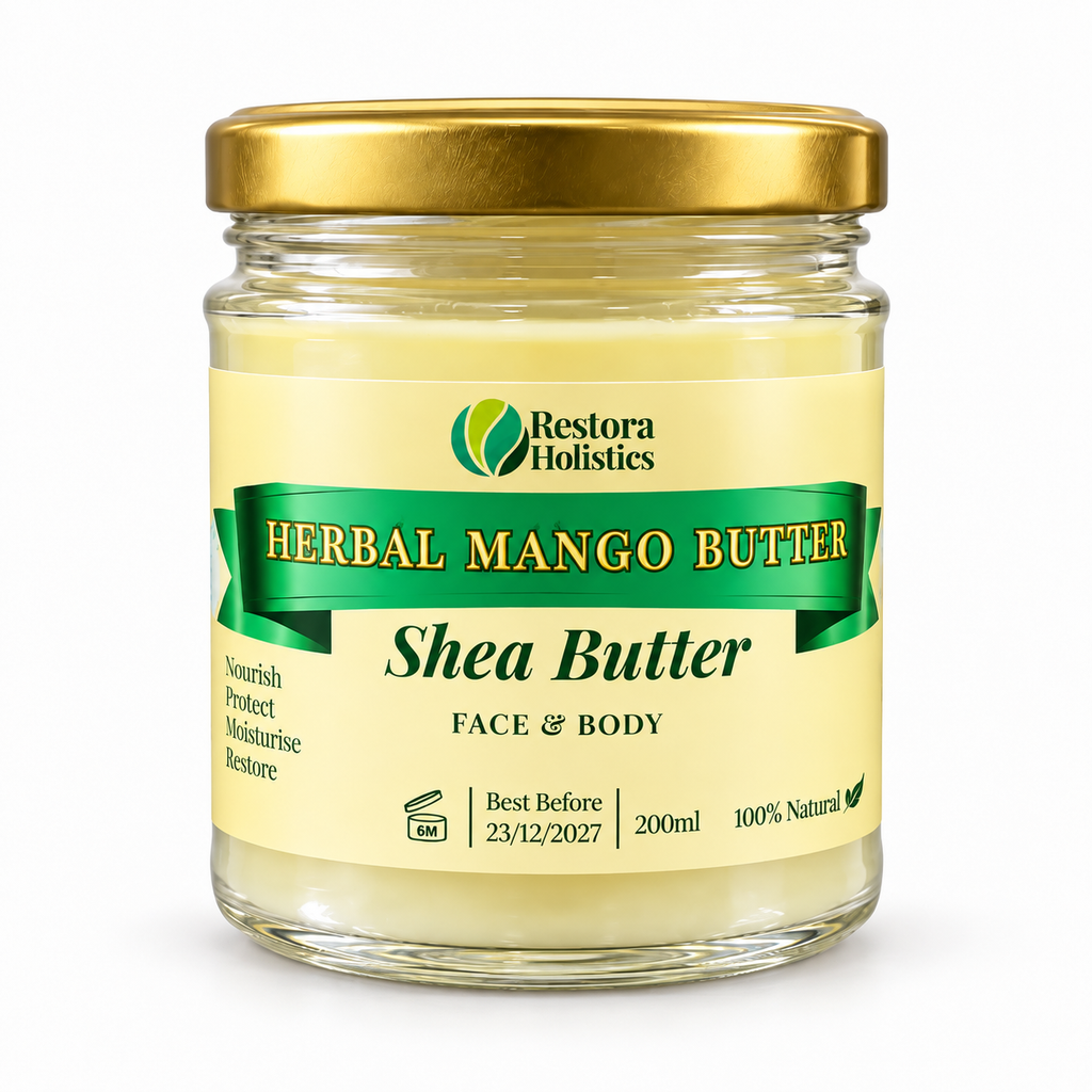 Mango Butter & Shea Butter Body Moisturiser for Very Dry Skin with Black Seed Oil