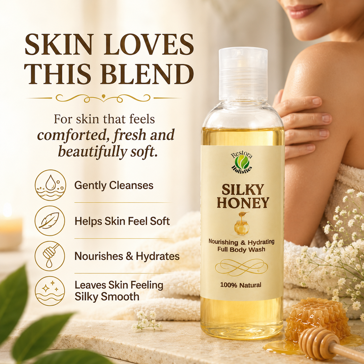 Handcrafted Castile soap bar – unscented natural honey and castor oil formula – Restora Holistics
