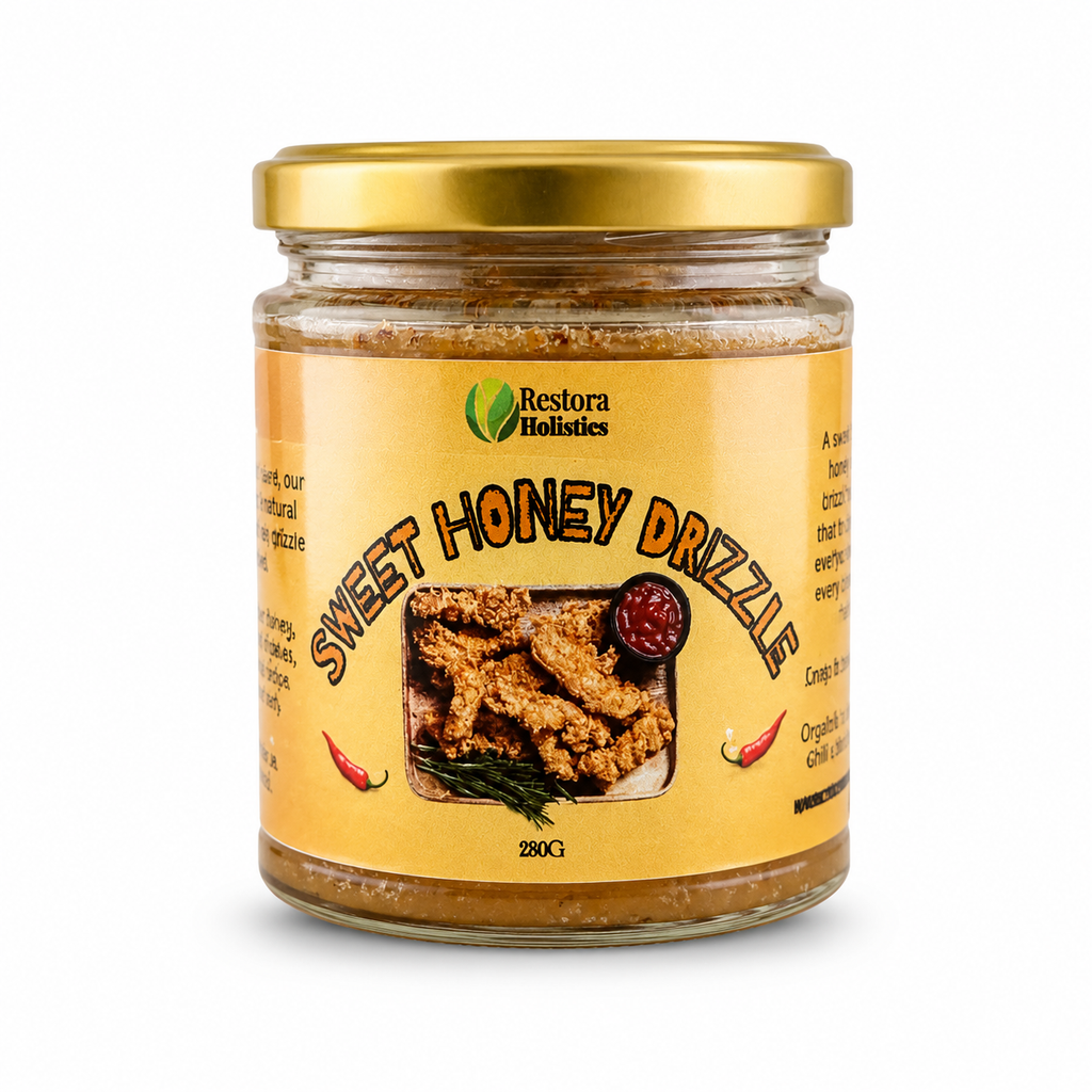 Sweet and Spicy Hot Honey Drizzle with Chilli Ginger Garlic and Onion – natural glaze – Restora Holistics
