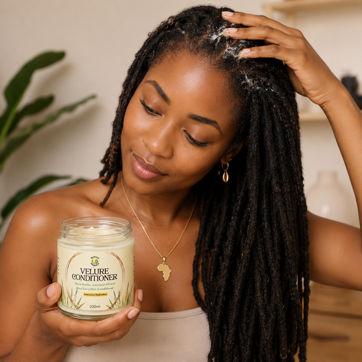  Velure deep conditioner bottle – natural moisturising treatment for afro and curly hair – Restora Holistics
